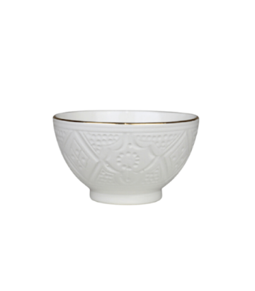 Chabi Chic Schaaltje - Empreinte - wit/goud - keramiek - Ø 9 cm x H 10