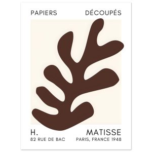 Artfulprints Poster Matisse – Ocean petals brown – 30×40 cm – Bruin Artfulprints Poster Matisse – Ocean petals brown – 30×40 cm – Bruin
