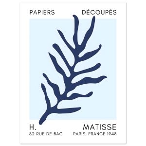 Artfulprints Poster Matisse – Ocean flora navy blue I – 30×40 cm – Bla Artfulprints Poster Matisse – Ocean flora navy blue I – 30×40 cm – Bla