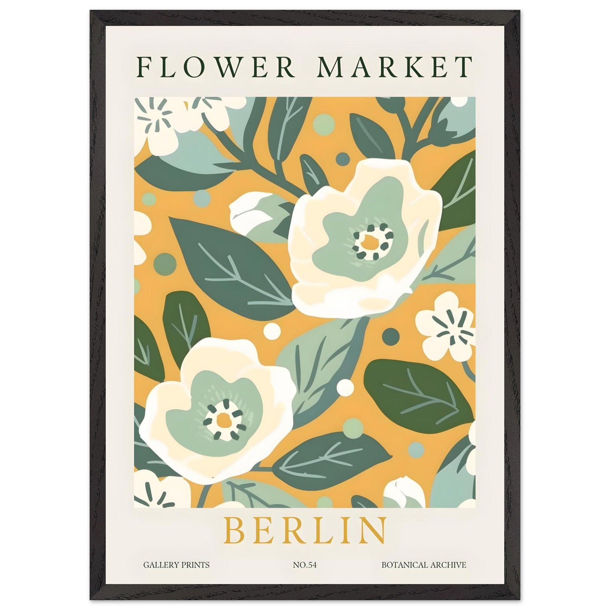 Artfulprints Poster met Lijst Flower market - Berlin I - 50x70 cm - Me