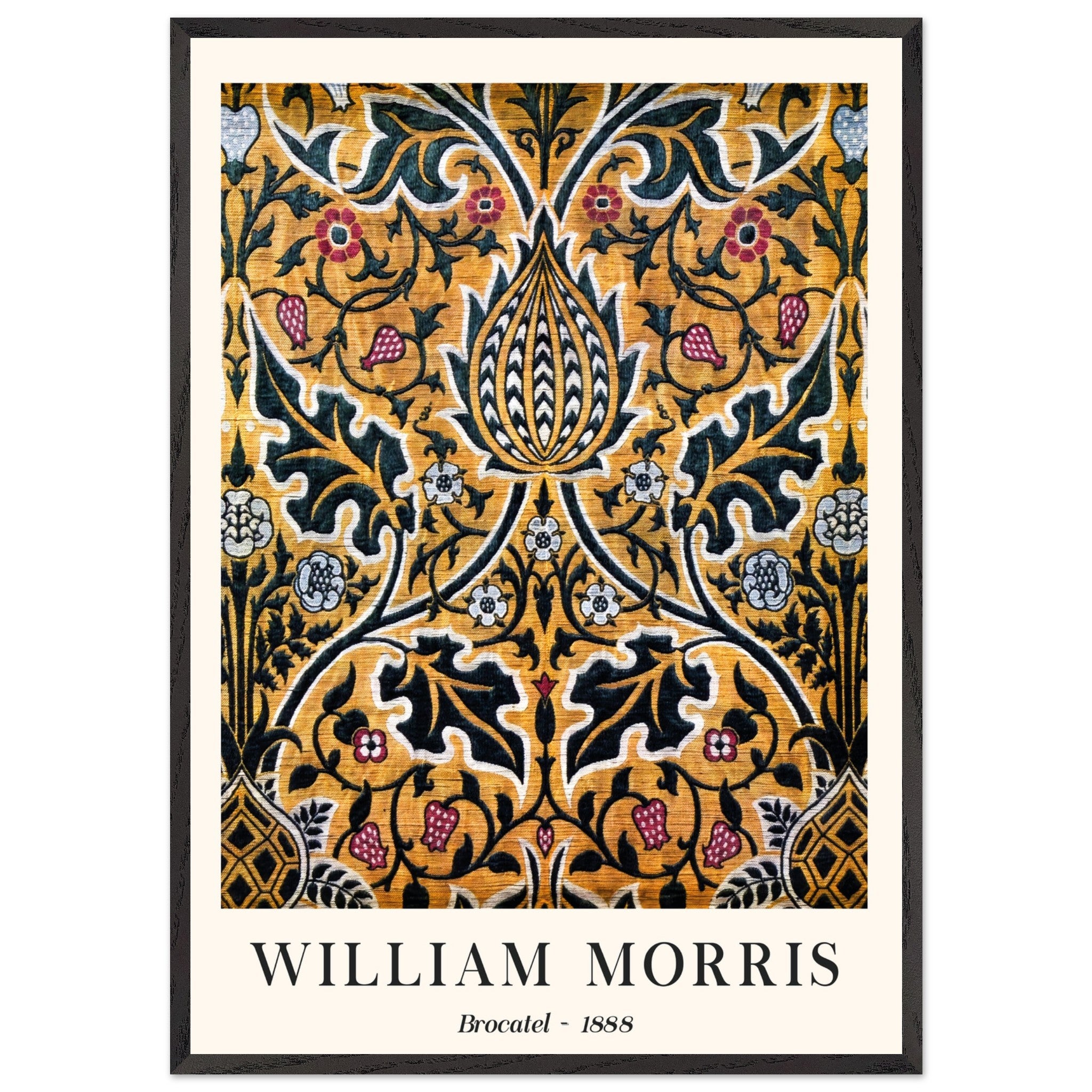 Artfulprints Poster met Lijst William Morris - Brocatel 1888 - 70x100