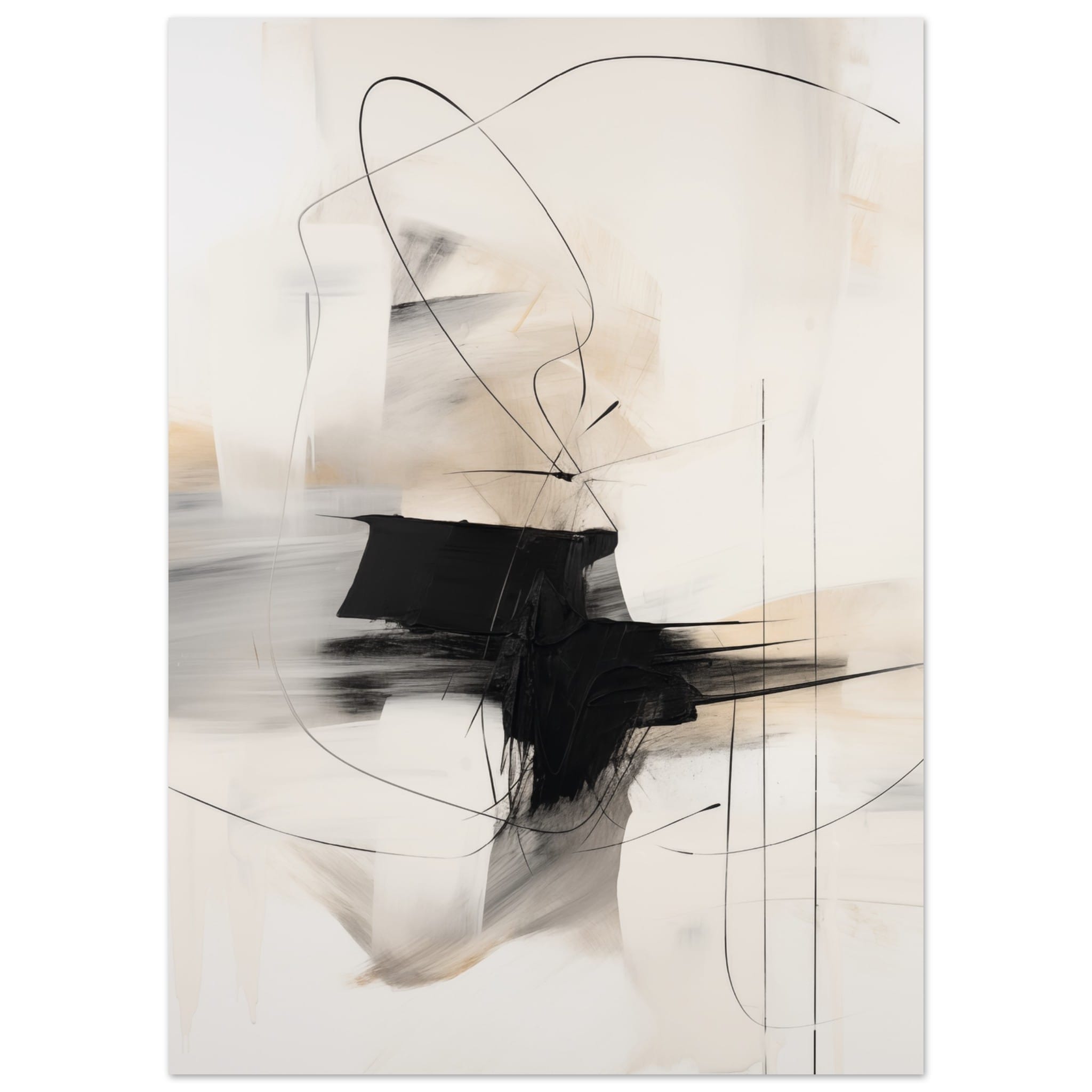 Artfulprints Abstract - Chique brush 9 poster 50x70 cm