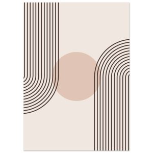 Artfulprints Poster Boho – Retro wave – 50×70 cm – Grijs Artfulprints Poster Boho – Retro wave – 50×70 cm – Grijs
