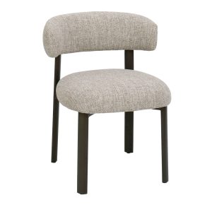 DÉJA Living Eetkamerstoel Alamo – Beige/Brons – Set van 2 DÉJA Living Eetkamerstoel Alamo – Beige/Brons – Set van 2