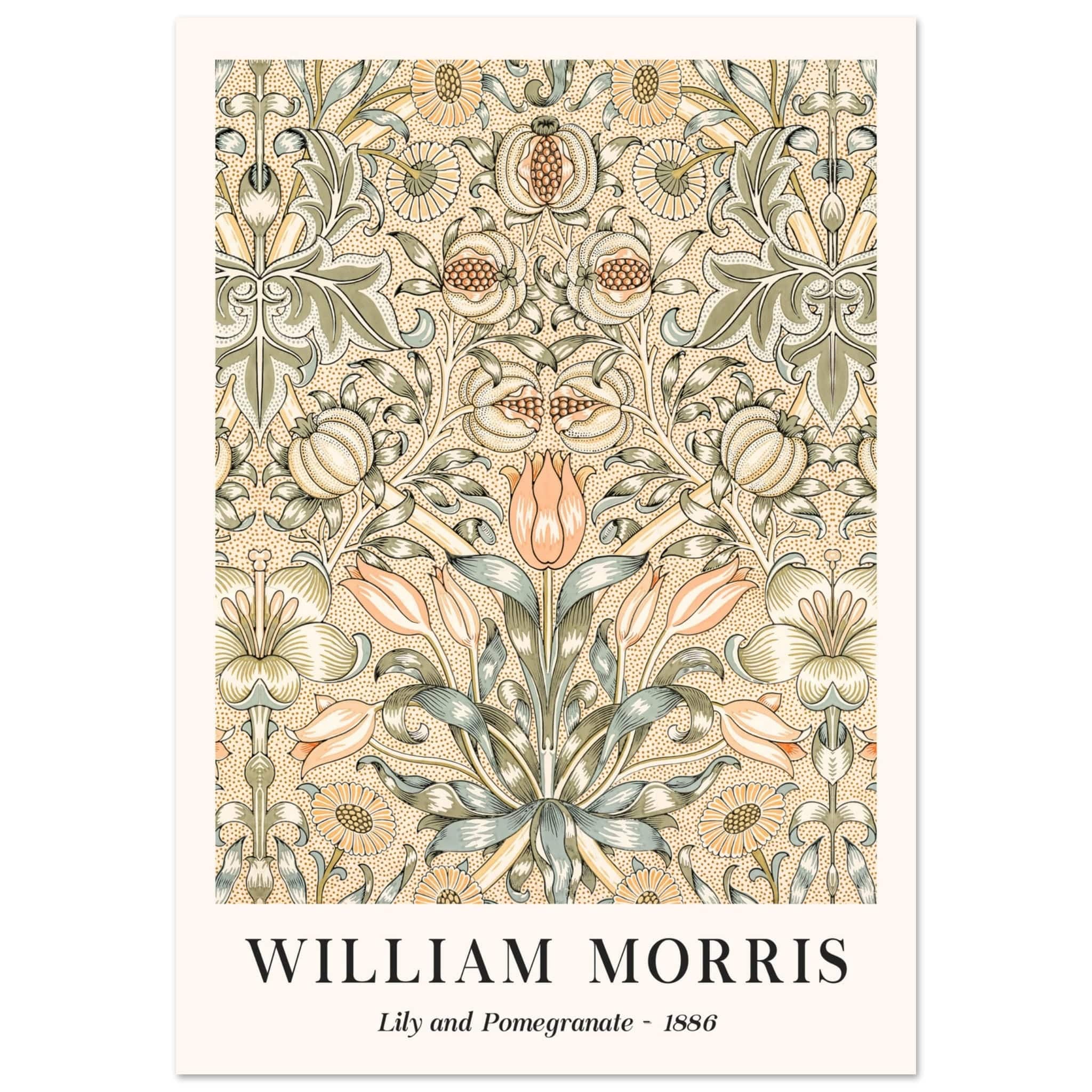 Artfulprints Poster William Morris - Lily and pomegranate 1886 - 70x10