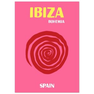 Artfulprints Poster Spanje – Ibiza – A4 21×29.7 cm – Roze Artfulprints Poster Spanje – Ibiza – A4 21×29.7 cm – Roze