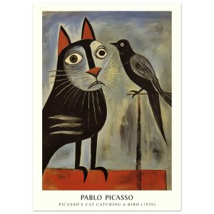 Artfulprints Poster Pablo Picasso – Picasso's cat catching a bird – 50 Artfulprints Poster Pablo Picasso – Picasso's cat catching a bird – 50