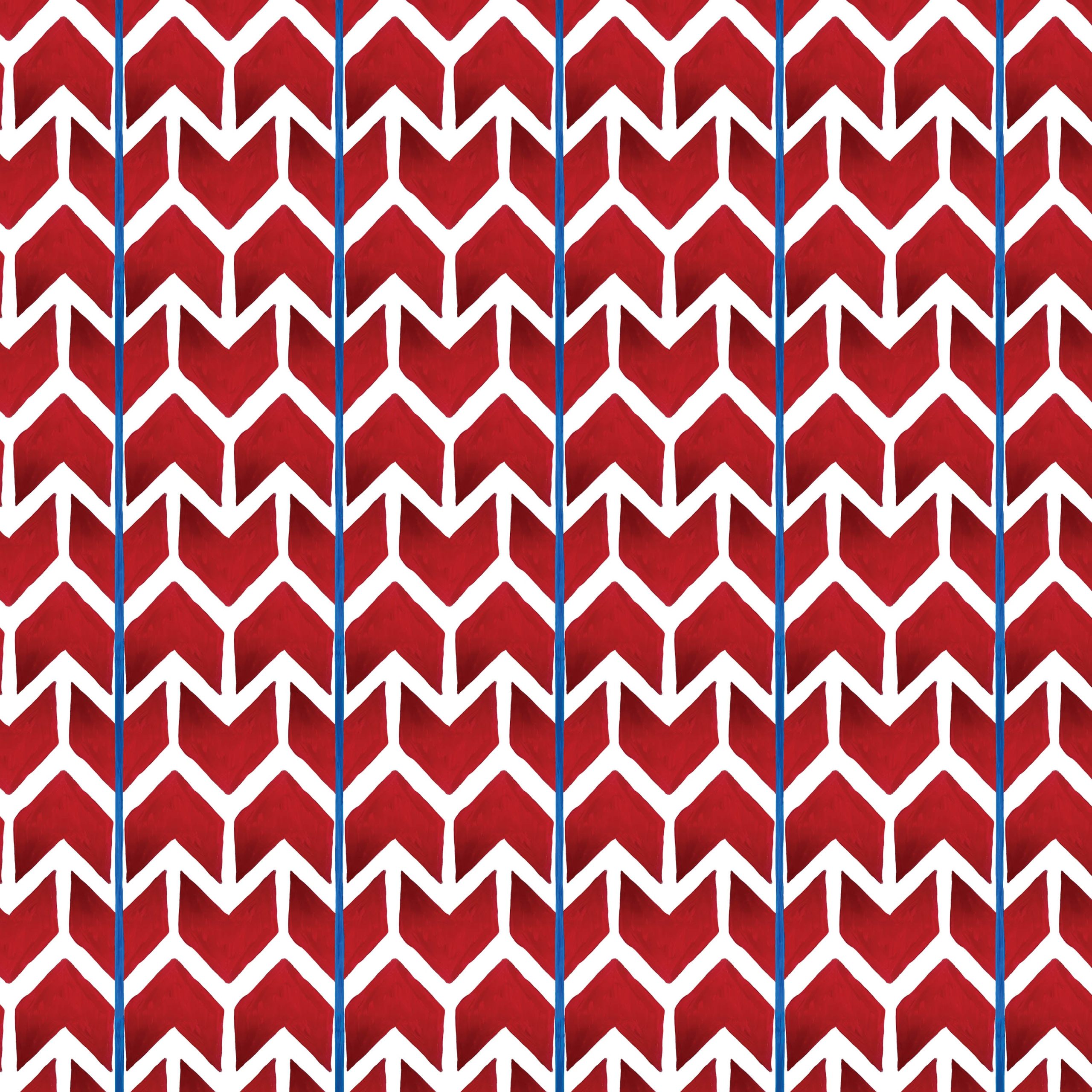 Catchii Behang Ikat Arrows red/white