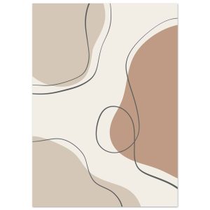 Artfulprints Poster Boho – Earth lines – 50×70 cm – Grijs Artfulprints Poster Boho – Earth lines – 50×70 cm – Grijs