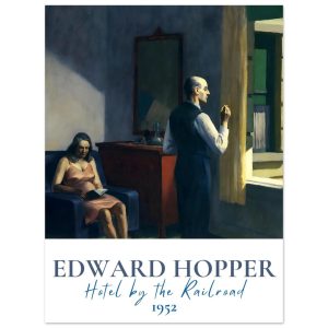Artfulprints Poster Edward Hopper – Hotel by the railroad – 30×40 cm –