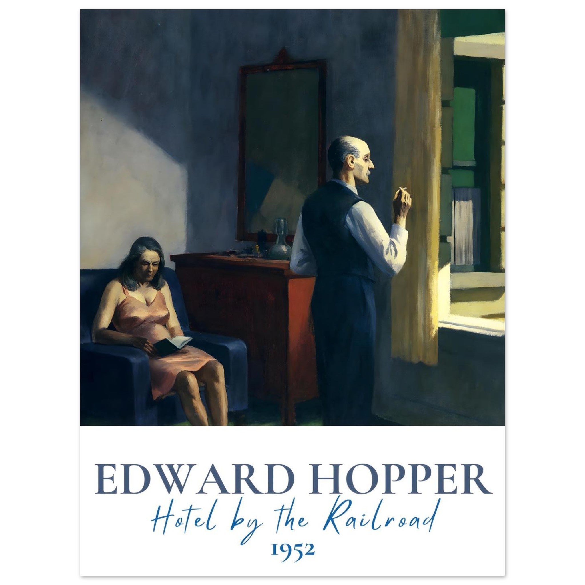 Artfulprints Poster Edward Hopper - Hotel by the railroad - 30x40 cm -
