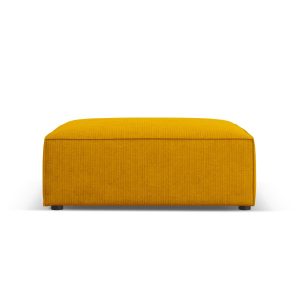 Cosmopolitan Design Poef Arendal chenille met ribbeleffect, mosterd – Cosmopolitan Design Poef Arendal chenille met ribbeleffect, mosterd –