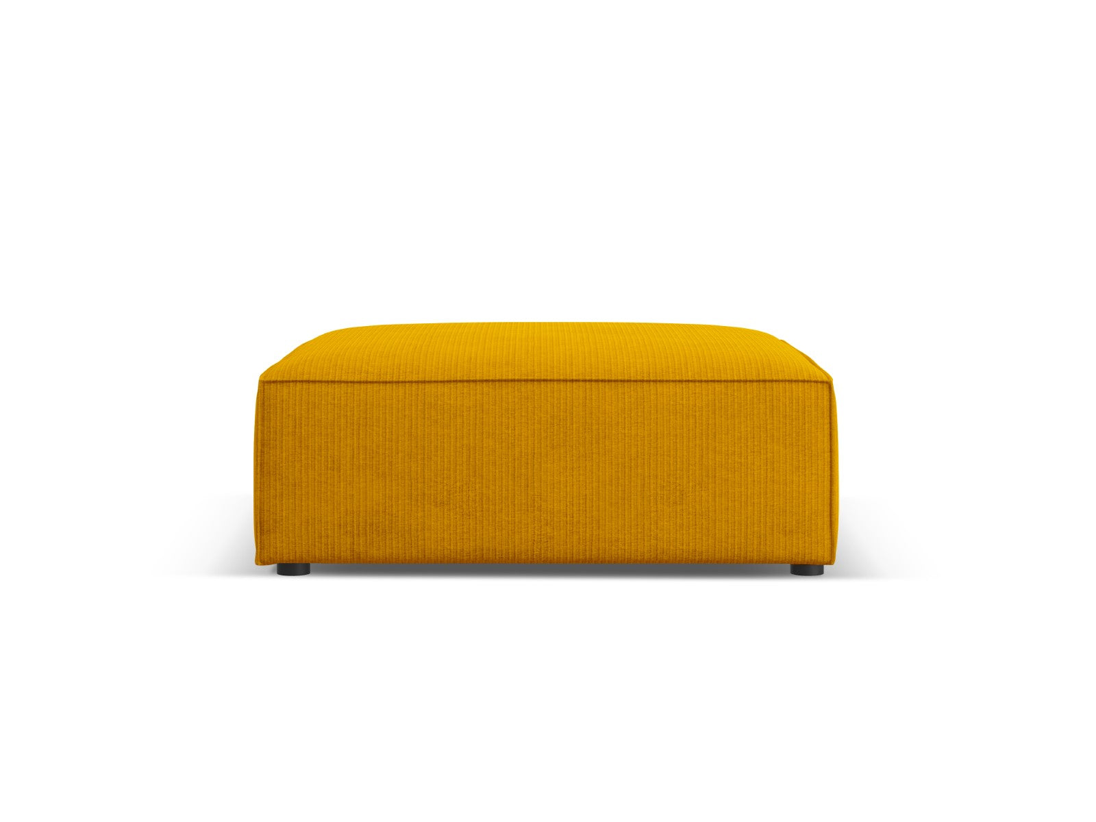 Cosmopolitan Design Poef Arendal chenille met ribbeleffect, mosterd -