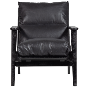 WOOOD fauteuil Houston – Leer- Zwart – 86x71x71 WOOOD fauteuil Houston – Leer- Zwart – 86x71x71