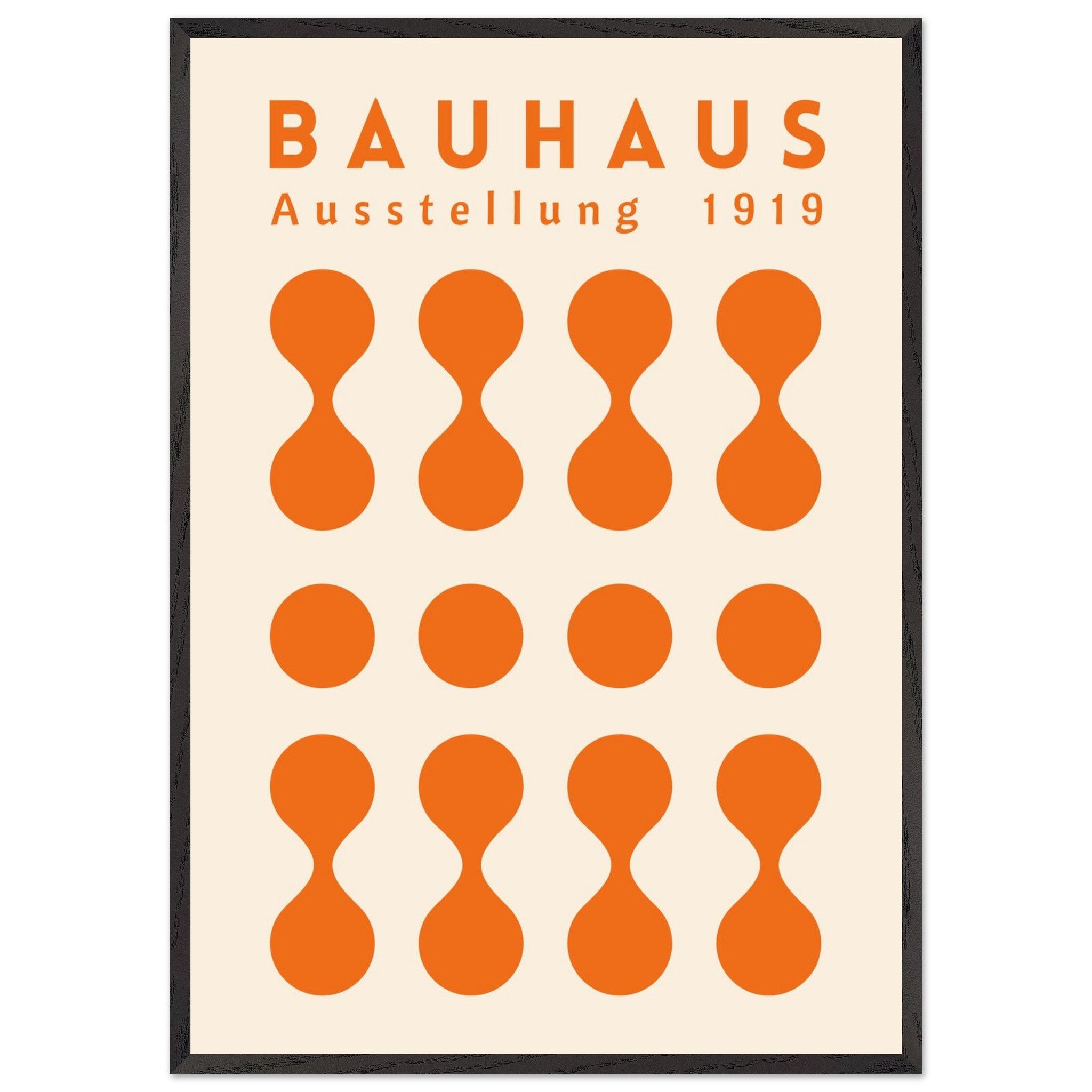 Artfulprints Poster met Lijst Bauhaus - Ausstellung orange - 70x100 cm