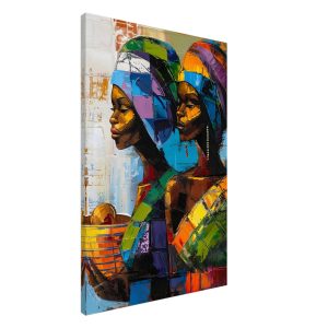Artfulprints Canvas Colourful sisters canvas – 60×90 cm – Meerkleurig Artfulprints Canvas Colourful sisters canvas – 60×90 cm – Meerkleurig
