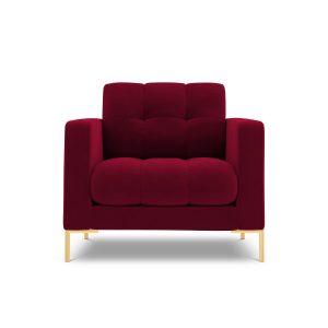 Cosmopolitan Design Fauteuil Bali flueel, rood – 96x87x75cm Cosmopolitan Design Fauteuil Bali flueel, rood – 96x87x75cm