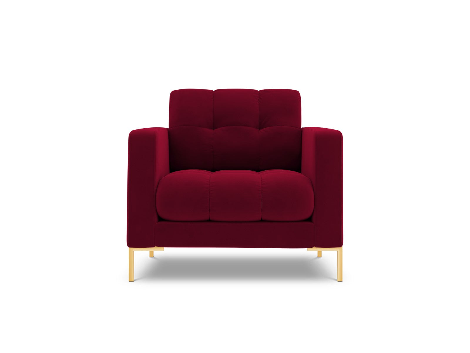 Cosmopolitan Design Fauteuil Bali flueel, rood - 96x87x75cm