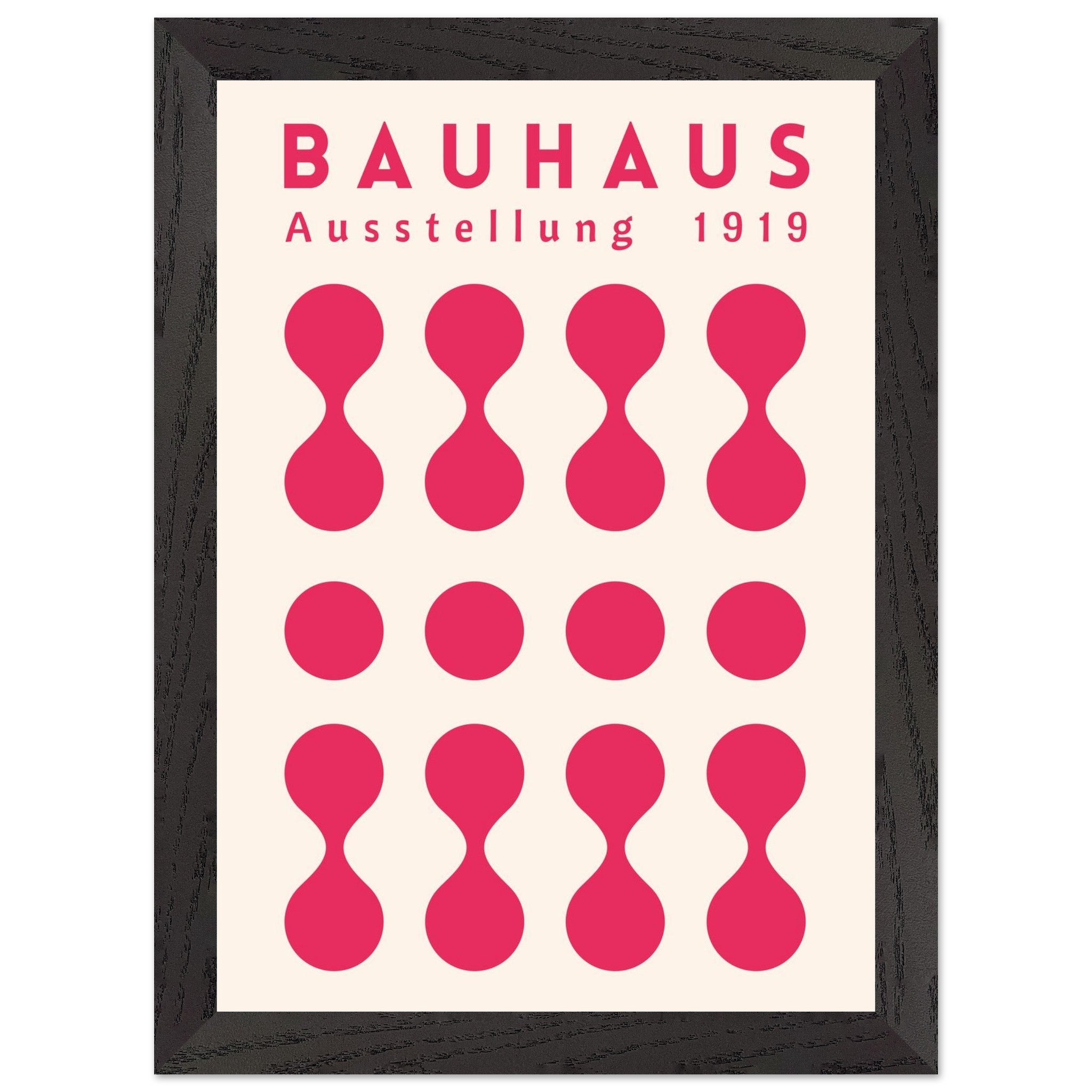 Artfulprints Poster met Lijst Bauhaus - Ausstellung fuchsia - A4 21x29
