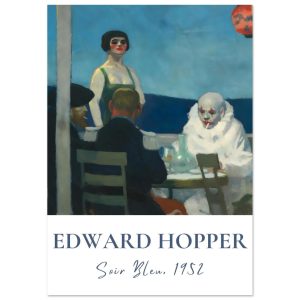 Artfulprints Poster Edward Hopper – Soir bleu – A4 21×29.7 cm – Blauw Artfulprints Poster Edward Hopper – Soir bleu – A4 21×29.7 cm – Blauw