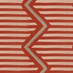 Catchii Behang Ikat Oez Zigzag Red Catchii Behang Ikat Oez Zigzag Red