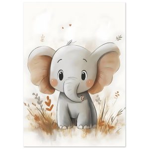 Artfulprints Poster Avontuurlijke olifant – A4 21×29.7 cm – Grijs Artfulprints Poster Avontuurlijke olifant – A4 21×29.7 cm – Grijs