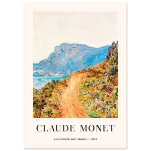 Artfulprints Poster Claude Monet – La Corniche near Monaco – 70×100 cm Artfulprints Poster Claude Monet – La Corniche near Monaco – 70×100 cm