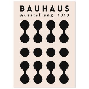 Artfulprints Poster Bauhaus – Ausstellung 1919 – 50×70 cm – Zwart / Wi Artfulprints Poster Bauhaus – Ausstellung 1919 – 50×70 cm – Zwart / Wi