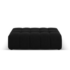 Cosmopolitan Design Poef Chicago flueel zwart – 84x102x42cm