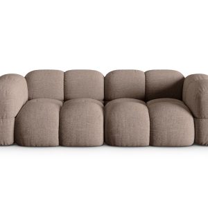 Cosmopolitan Design Bank Loretto 4-zits, structurele stof cappuccino – Cosmopolitan Design Bank Loretto 4-zits, structurele stof cappuccino –