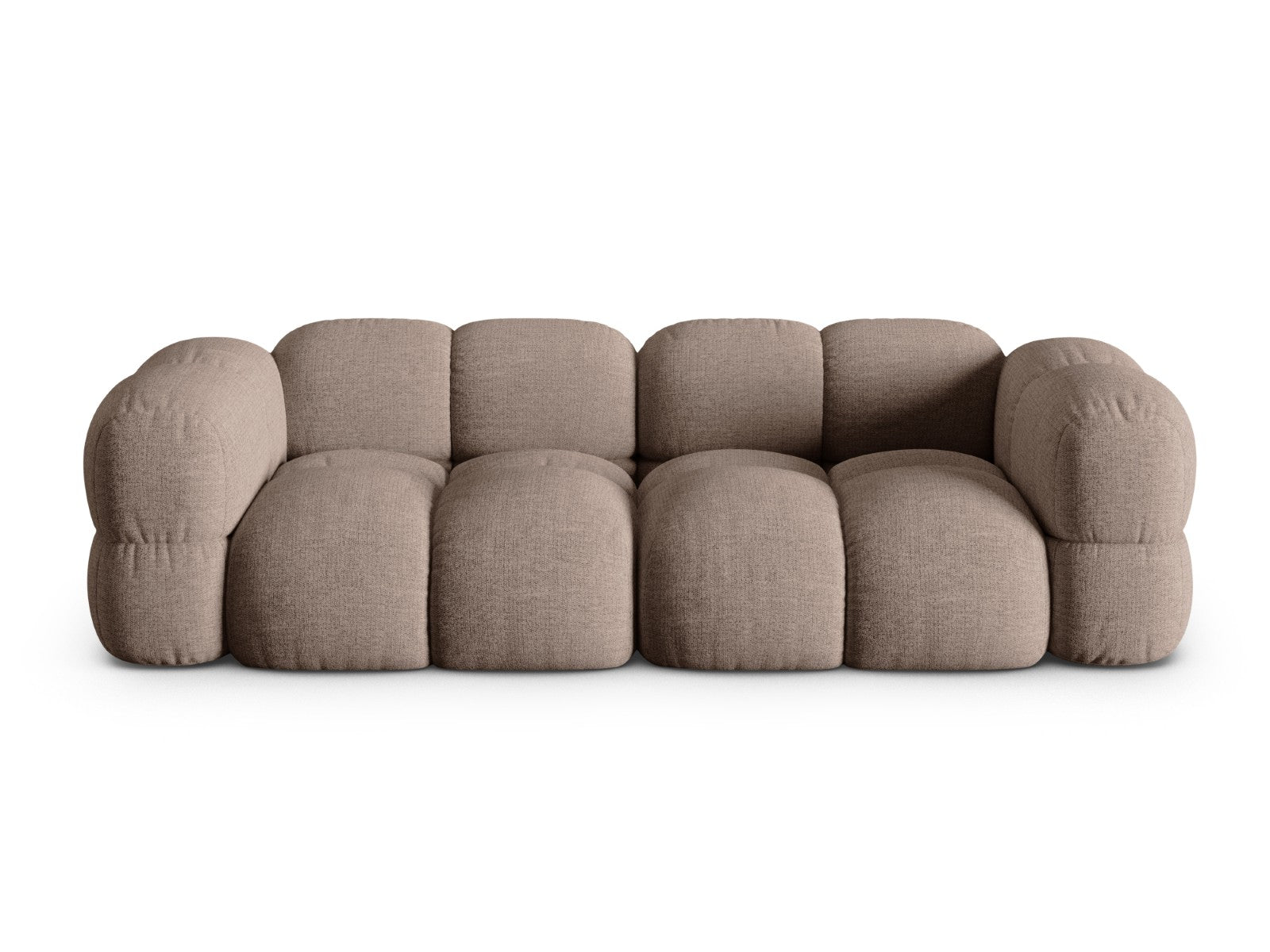 Cosmopolitan Design Bank Loretto 4-zits, structurele stof cappuccino -