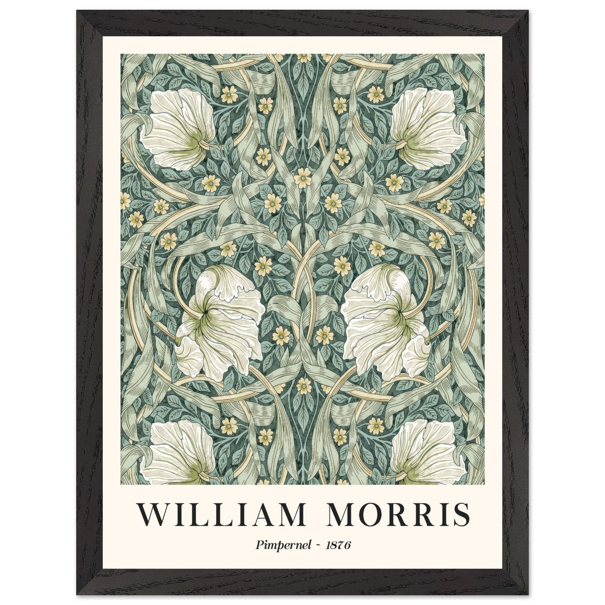 Artfulprints Poster met Lijst William Morris - Pimpernel 1876 - 30x40