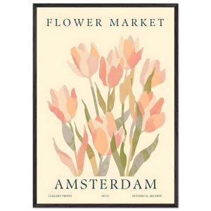 Artfulprints Poster met Lijst Flower market – Amsterdam III – 70×100 c Artfulprints Poster met Lijst Flower market – Amsterdam III – 70×100 c