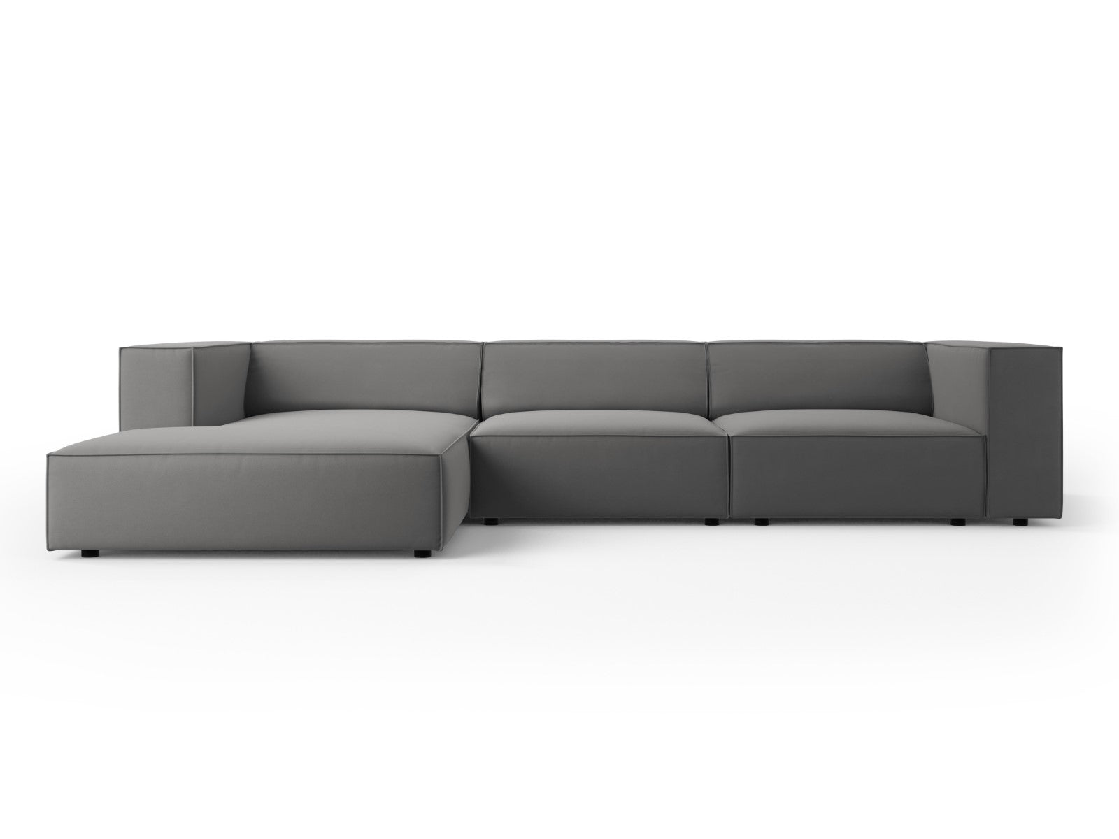 Cosmopolitan Design linker hoekbank Arendal 4-zits, flueel, cement - 1