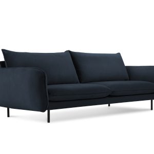 Cosmopolitan Design Bank Vienna 4-zits, flueel, donkerblauw – 92x230x9 Cosmopolitan Design Bank Vienna 4-zits, flueel, donkerblauw – 92x230x9