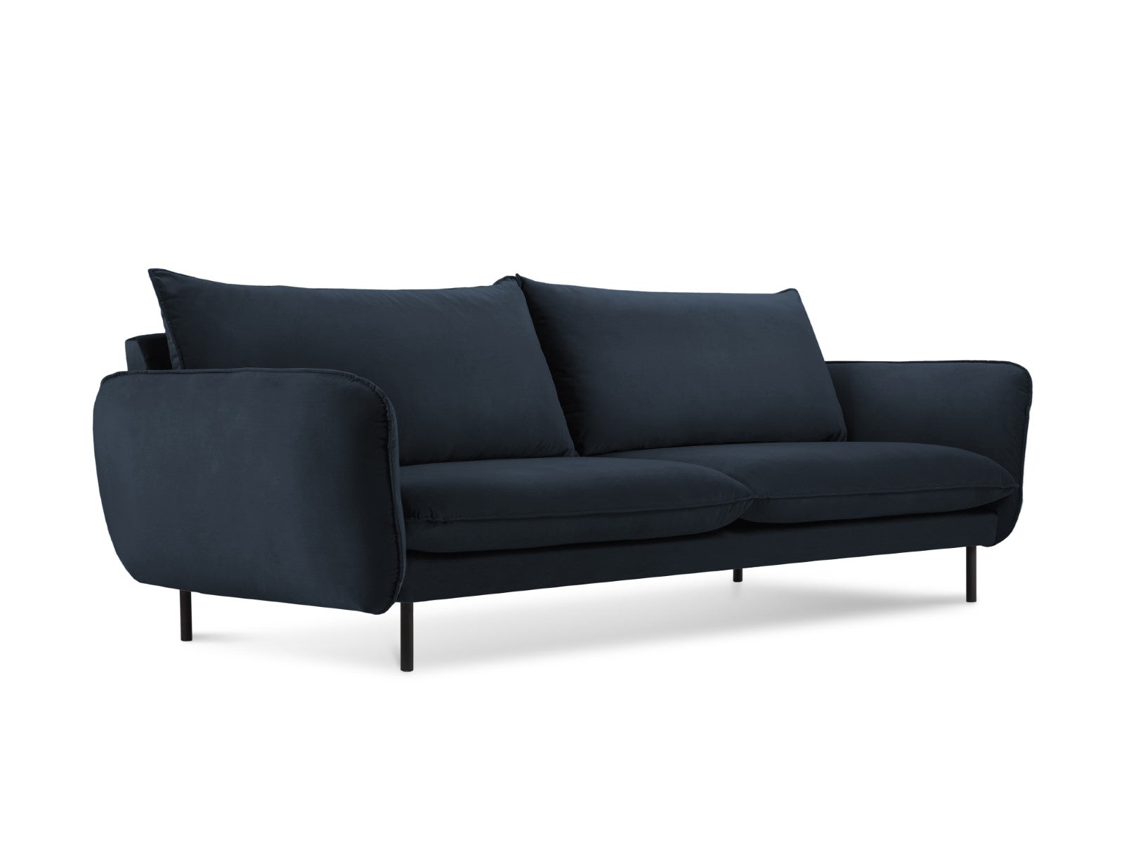 Cosmopolitan Design Bank Vienna 4-zits, flueel, donkerblauw - 92x230x9