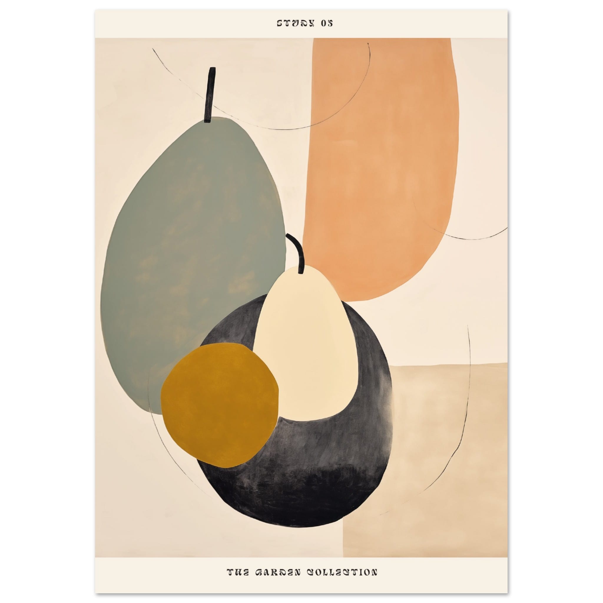 Artfulprints Abstract - Garden collection poster A4 21x29.7 cm