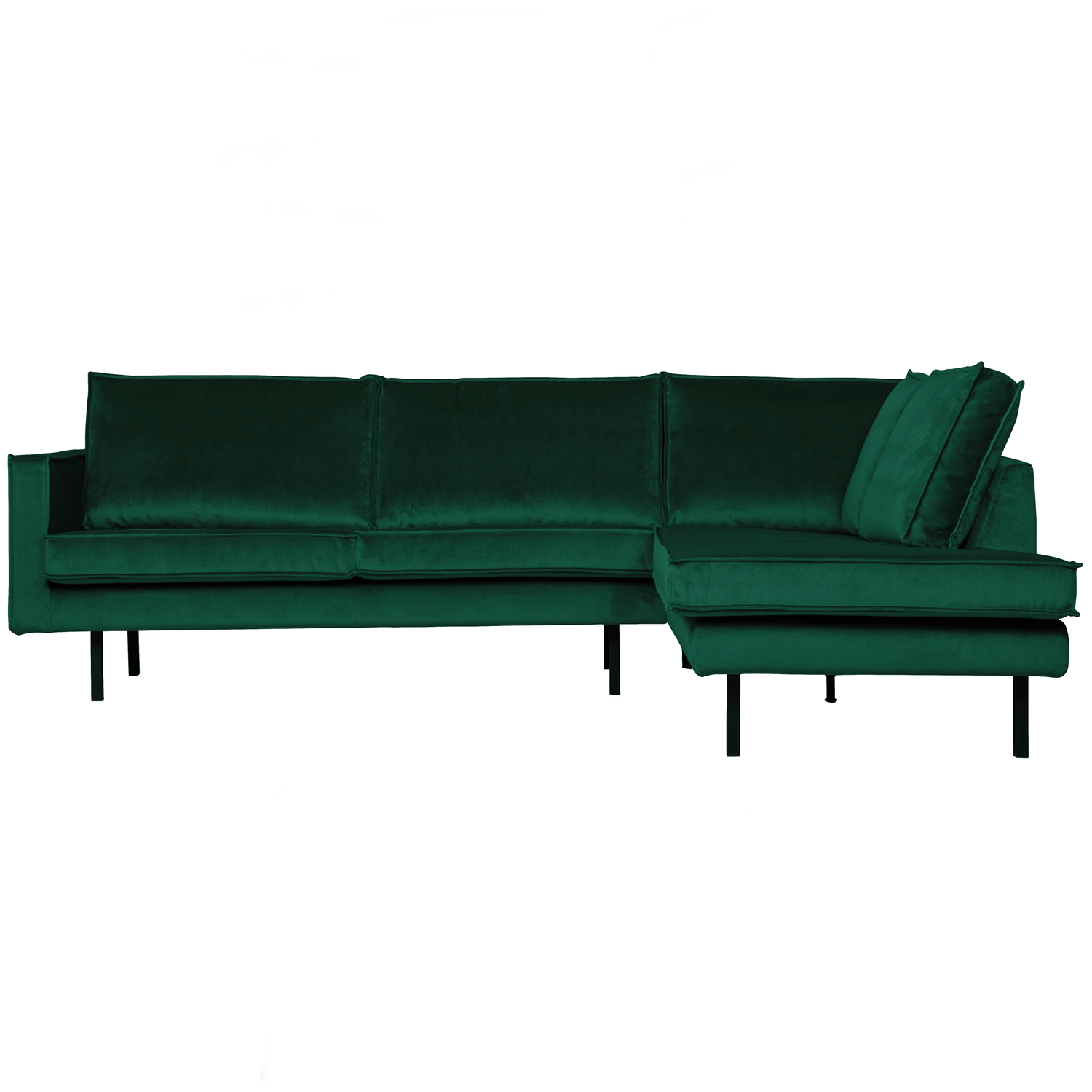WOOOD hoekbank rechts Rodeo - Velvet - Green Forest - 85x266x213