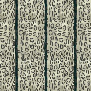Behang Leopard print green Behang Leopard print green
