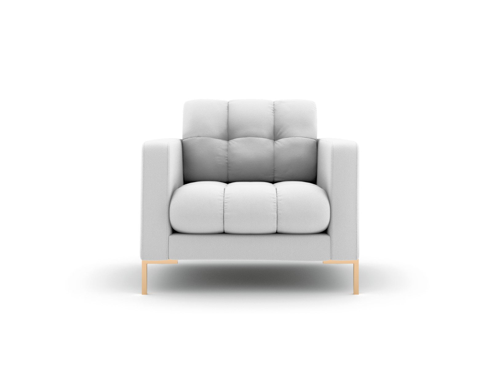 Cosmopolitan Design Fauteuil Bali structurele stof, lichtgrijs - 96x87