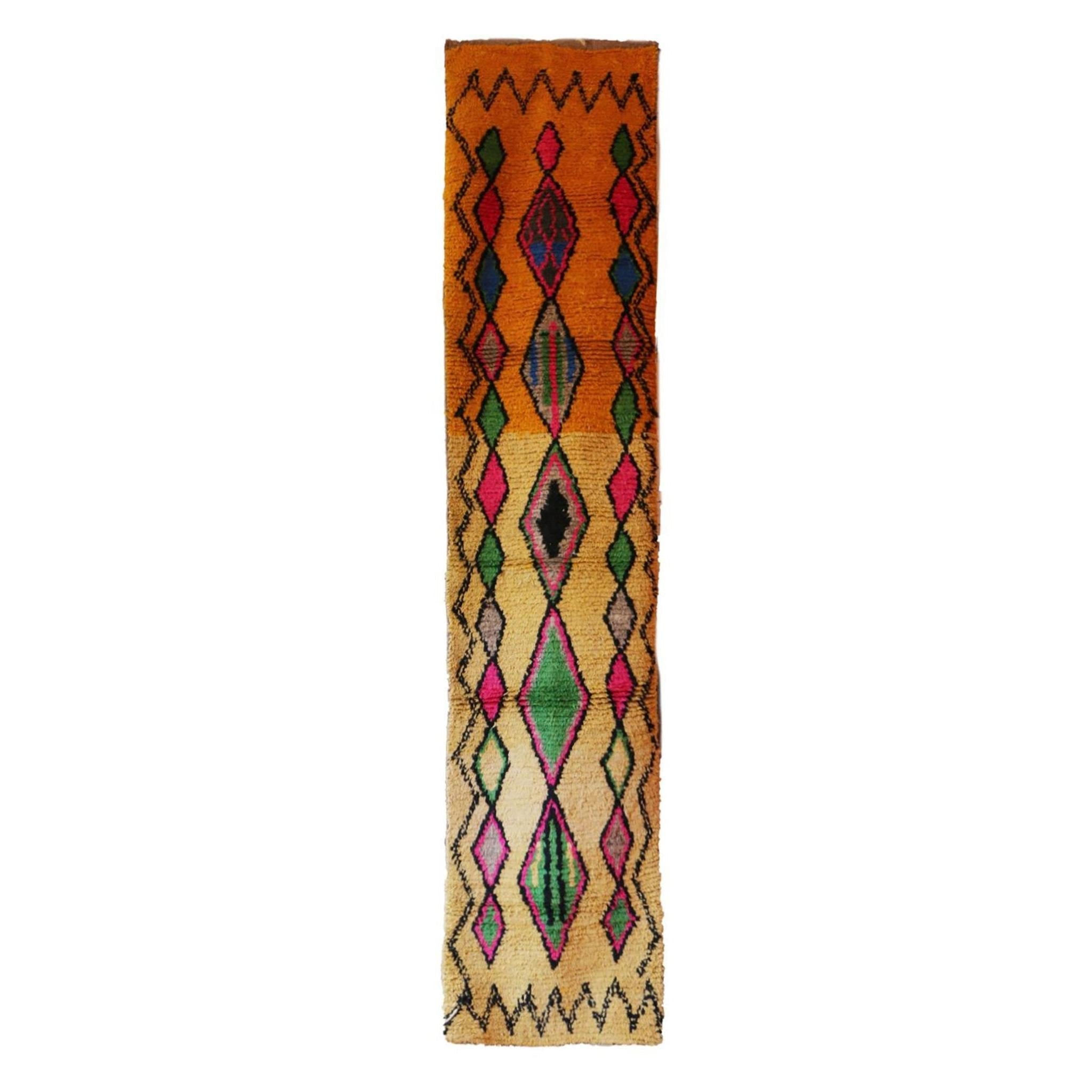AFK Living vloerkleed Berber - handgemaakt - Wol - 76 x 339 cm
