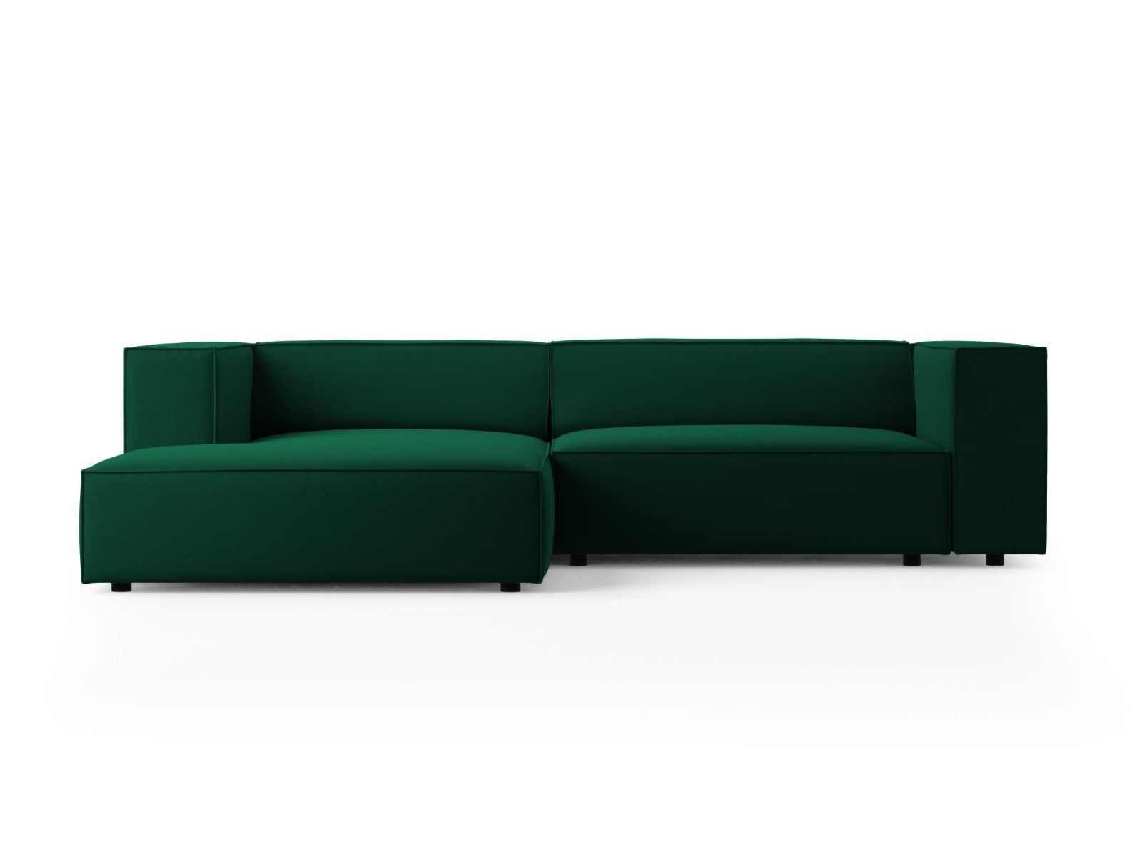 Cosmopolitan Design linker hoekbank Arendal 3-zits, flueel, flessengro