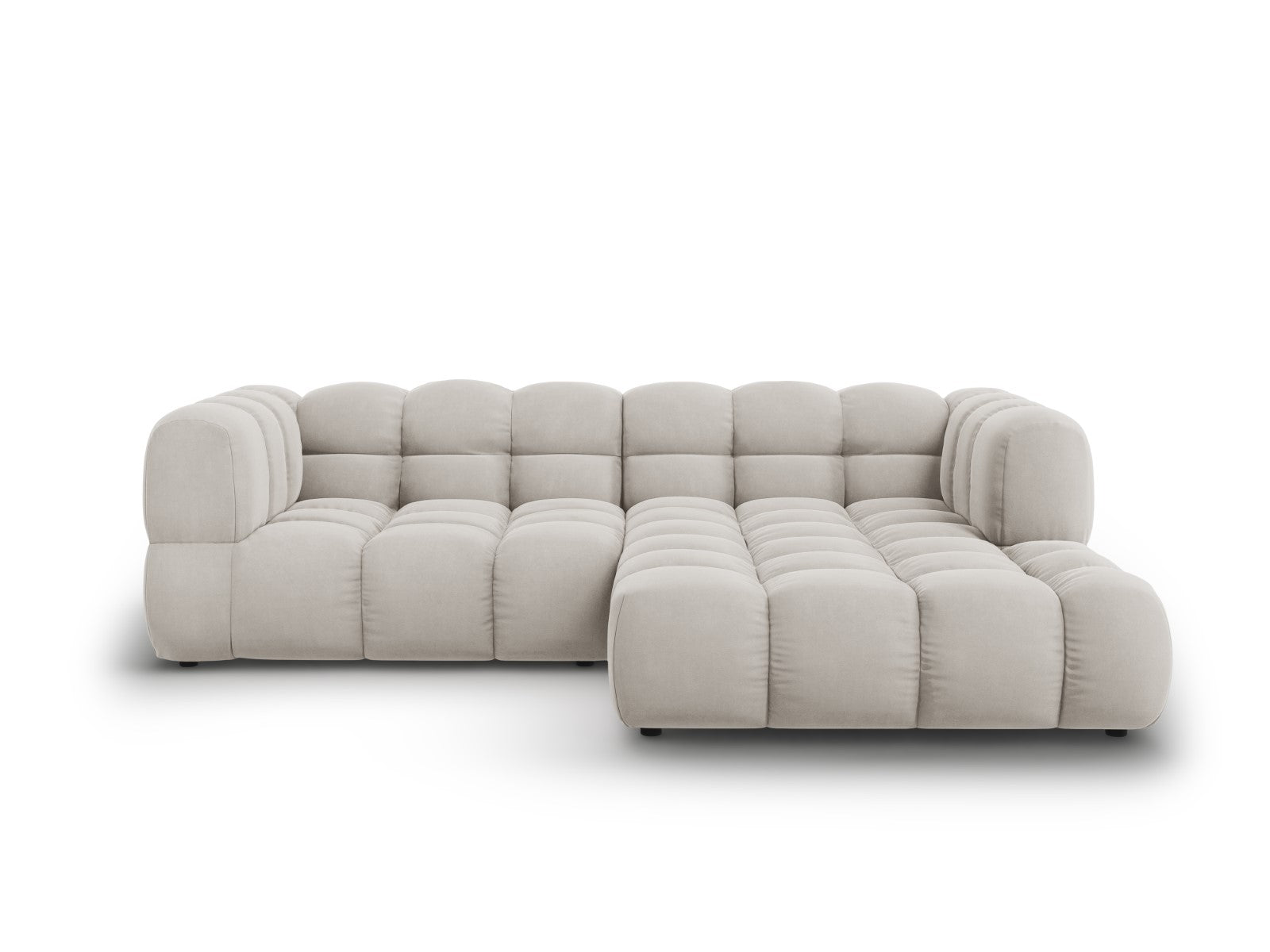 Cosmopolitan Design Modulaire hoekbank rechts Sky 3-zits, flueel, lich