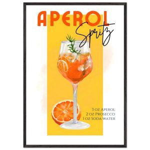 Artfulprints Poster met Lijst Aperol Spritz – Yellow – 70×100 cm – Gee