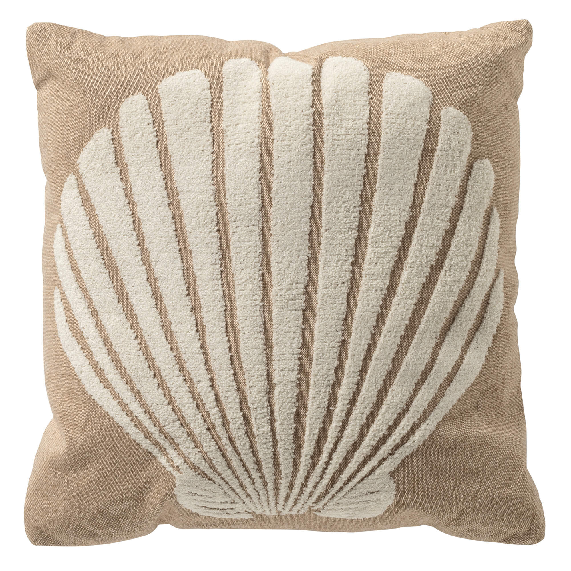 MERLIJN - kussenhoes 45x45 cm - schelp - Irish Cream - beige