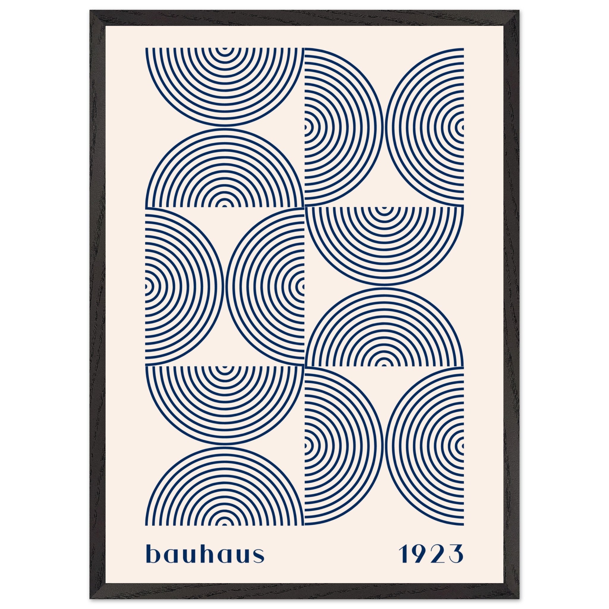Artfulprints Poster met Lijst Bauhaus - Twisted arches 1923 - 50x70 cm