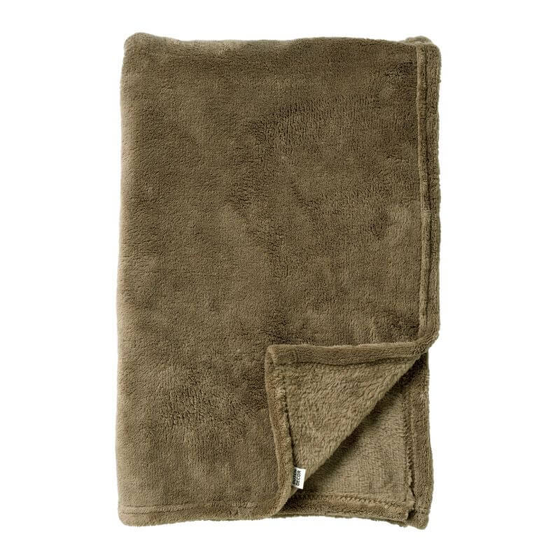 SIDNEY - plaid 140x180 cm - fleece deken - 100% gerecycled - Military