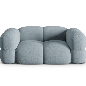 Cosmopolitan Design Bank Loretto 2-zits, structurele stof pastelblauw Cosmopolitan Design Bank Loretto 2-zits, structurele stof pastelblauw