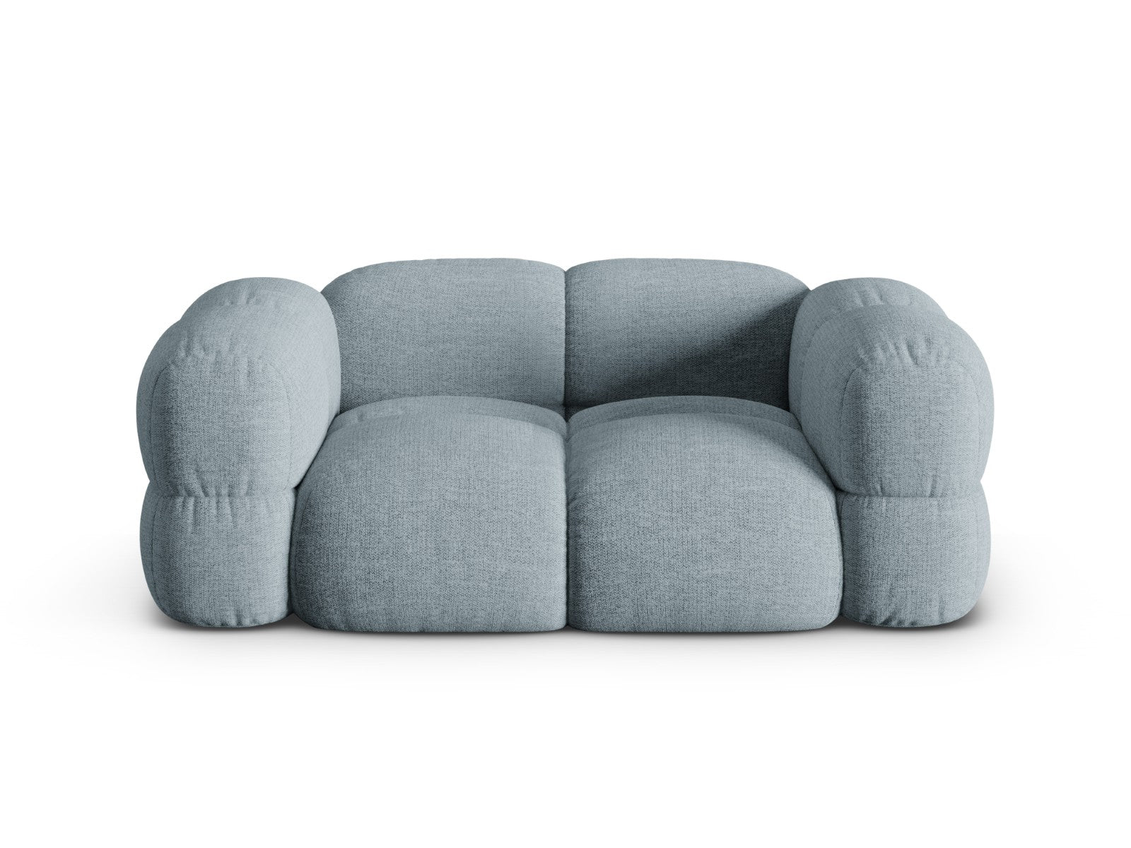 Cosmopolitan Design Bank Loretto 2-zits, structurele stof pastelblauw
