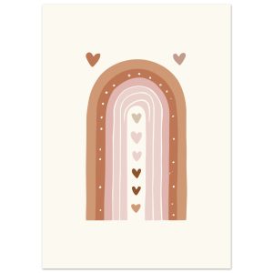 Artfulprints Poster Pastel rainbow I – 50×70 cm – Roze Artfulprints Poster Pastel rainbow I – 50×70 cm – Roze